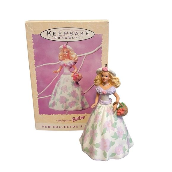 Vintage 1996 Hallmark Keepsake Ornament Springtime Barbie Collector's Series - Picture 1 of 5